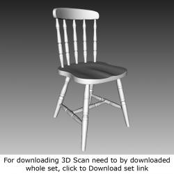 3D Scan of Chair Wooden 3